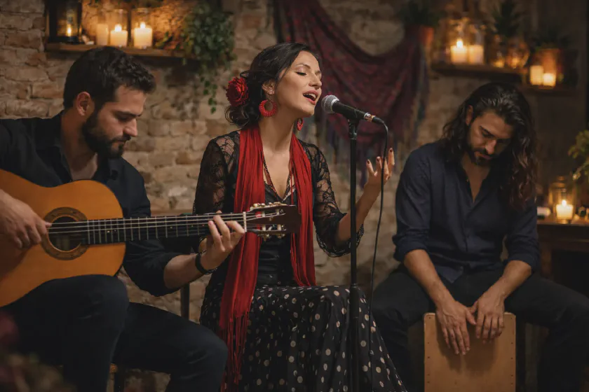 Duo flamenco en escenario