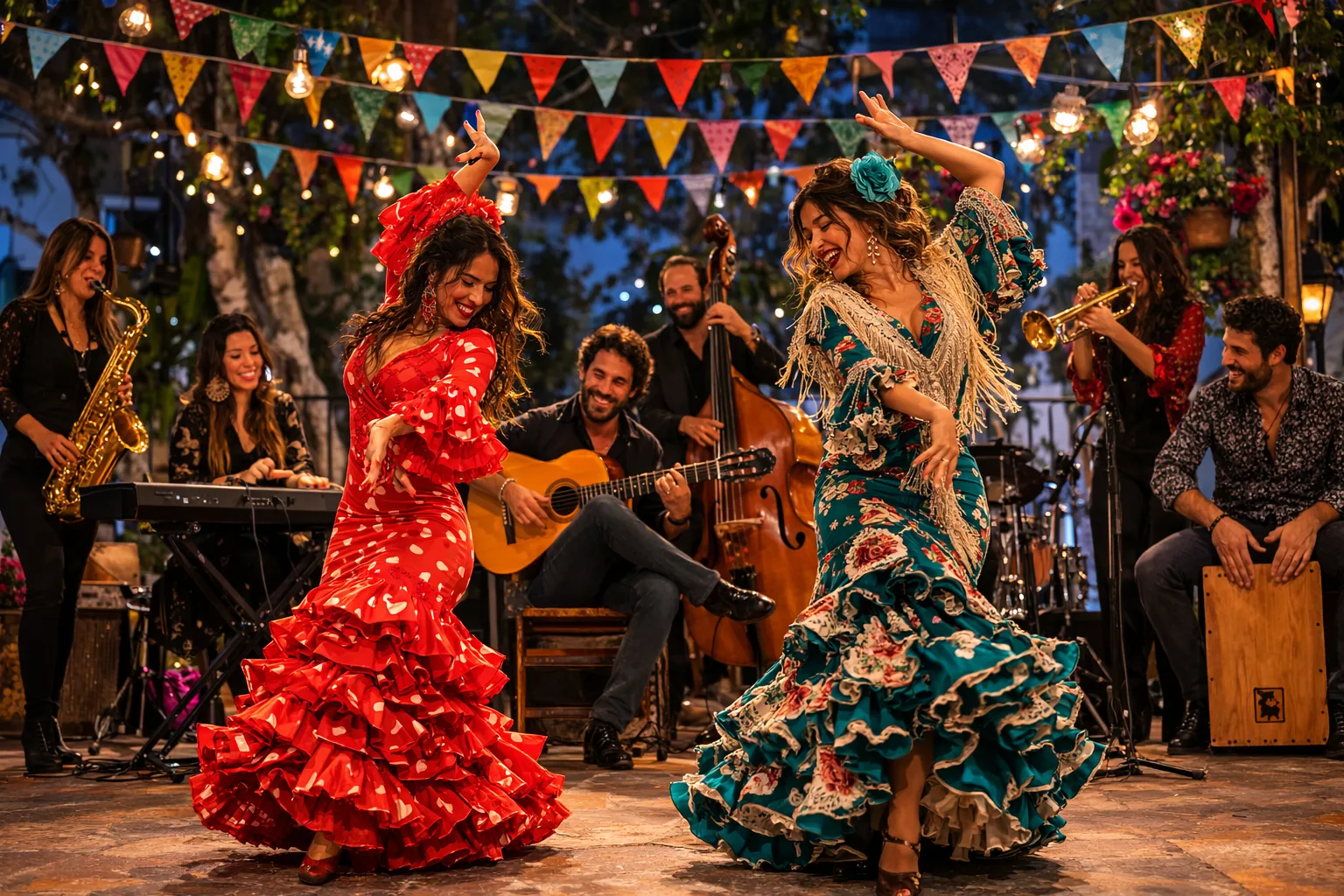 bailaoras flamencas actuando en un escenario